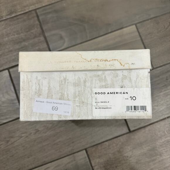 Good American Silver Snake Lucite Sandals US 10 NIB - Picture 6 of 6